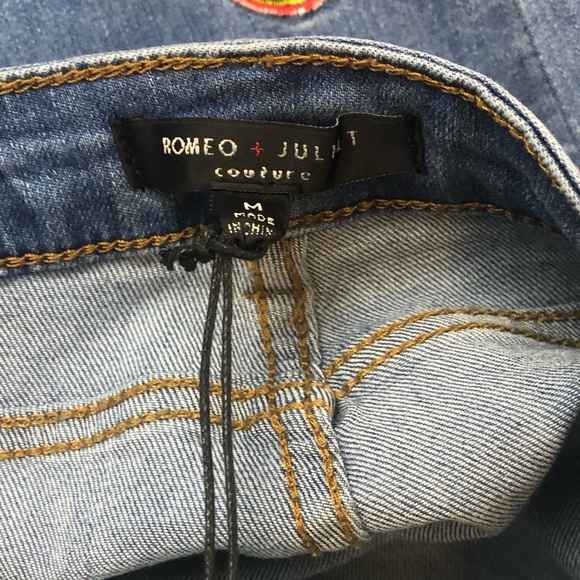 Romeo & Juliet Embroidered Ankle Slim Jeans Medium - Picture 6 of 7